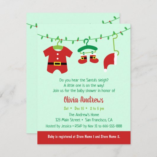 December - kerstkerstkerstkerstkerstkerstkerstkers informatiekaartje (Voorkant / Achterkant)