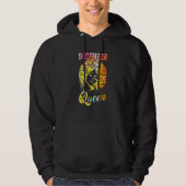 December - koningin Black Woman Afro Natural Hair  Hoodie (Voorkant)