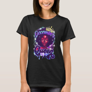 December Koningin Zwarte Vrouwen Zwarte Koningin G T-shirt