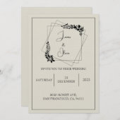 "December Liefdesverhaal" bruiloft Kaart (Voorkant / Achterkant)