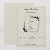 "December Love Story" Sla de datum op Kaart (Voorkant / Achterkant)