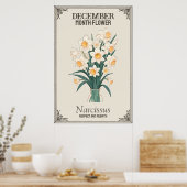 December maand bloem poster (Keuken)