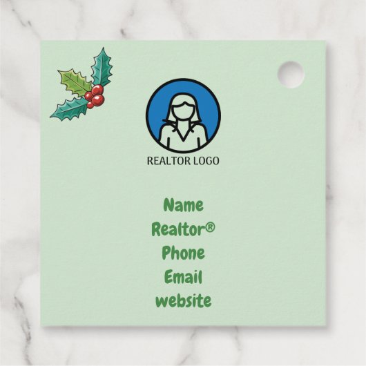 December makelaar Pop-door wrap up Bedankjes Labels (Achterkant)