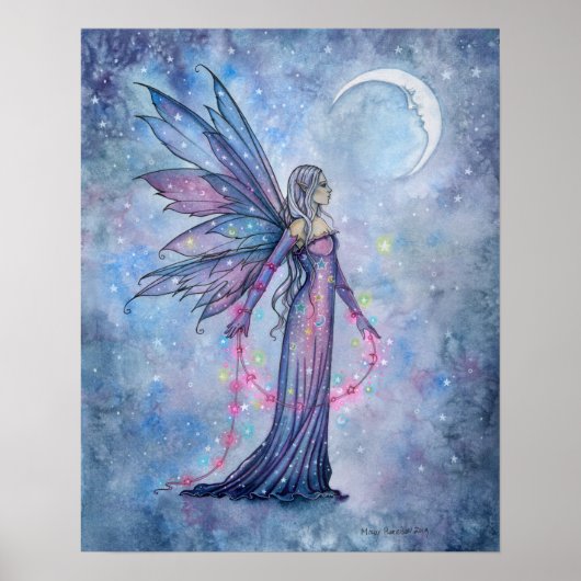 December Moon Feeërieke Poster van Molly Harrison (Voorkant)