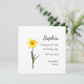 December Narcissus Personalized Birthday Kaart (Staand voorkant)
