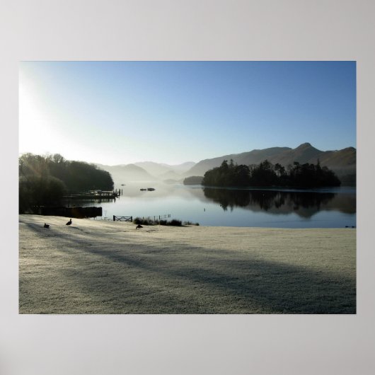 December - ochtend in Derwentwater Poster (Voorkant)