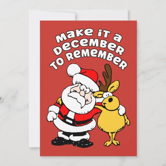 December om kerstkaart te onthouden kaart (Voorkant)