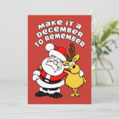 December om kerstkaart te onthouden kaart (Staand voorkant)