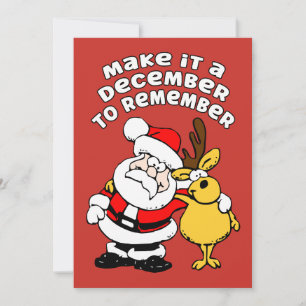 December om kerstkaart te onthouden kaart