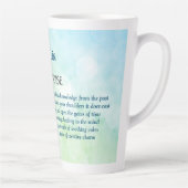 December - ontwerp van Birthstone Turquoise Latte Mok (Rechts)