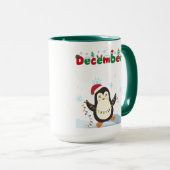 December Penguin Vakantie Koffie Mok (Voorkant rechts)