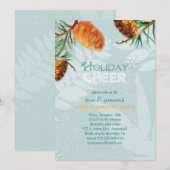 December Pine Cones Holiday Party Kaart (Voorkant / Achterkant)