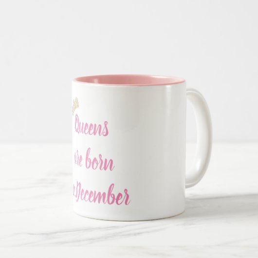 December Queens Tweekleurige Koffiemok (Voorkant rechts)