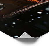 December raam uitzicht Prachtig landschap Poster (Hoek)