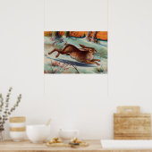 December Rabbit Medium Poster (Keuken)