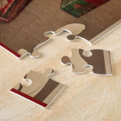 December Retro Kerst Blondine Pin-Up Meisje Puzzel (Zijkant)