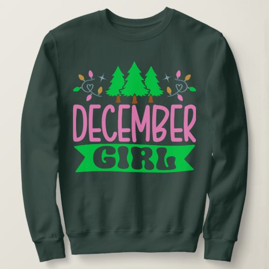 December  roze en groene Sorority Aka C Trui (Design voorkant)