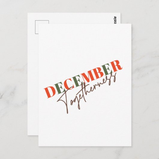 December: Samen vieren van het seizoen Briefkaart (Voorkant / Achterkant)