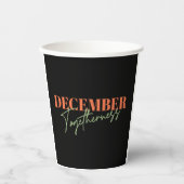 December: Samen vieren van het seizoen Papieren Bekers (Voorkant)