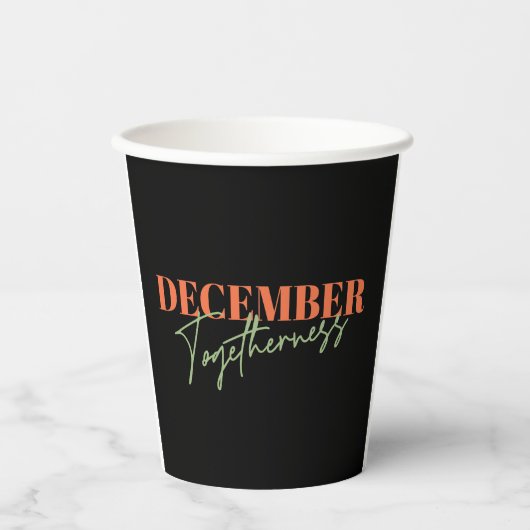 December: Samen vieren van het seizoen Papieren Bekers (Voorkant)