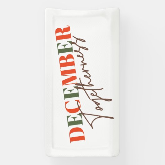 December: Samen vieren van het seizoen Spandoek (Verticaal)