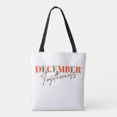 December: Samen vieren van het seizoen Tote Bag (Achterkant)