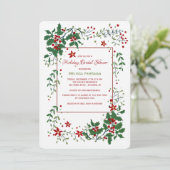 December Shower Uitnodiging (Staand voorkant)