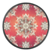 December Sneeuwvlokken Hockey Puck (Voorkant)