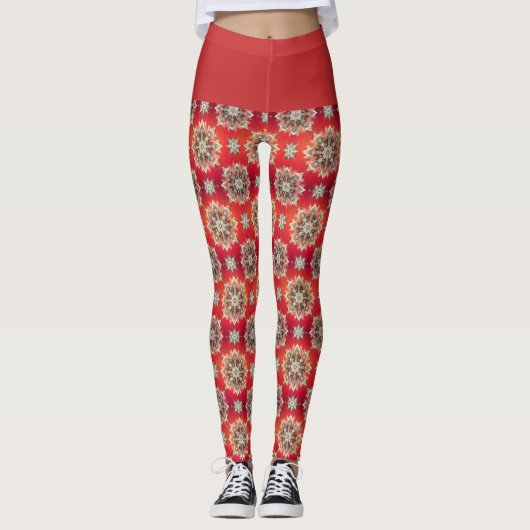 December Sneeuwvlokken Leggings (Voorkant)