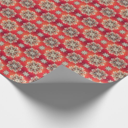 December Snowflakes Cadeaupapier (Hoek)