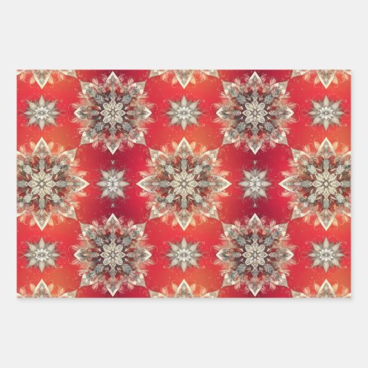 December Snowflakes Inpakpapier Vel (Voorkant)