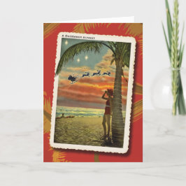 December Sunset Christmas Kaart