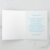 December Turquoise Birthstone 8.5x11 Verjaardag Kaart (Binnen)