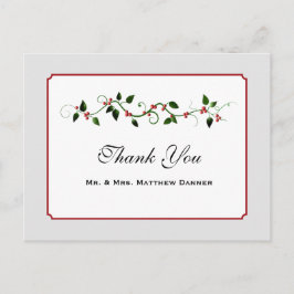 December Vakantie bruiloft Dank u Briefkaart