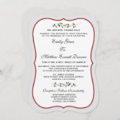 December vakantie bruiloft traditionele uitnodigin kaart (Voorkant / Achterkant)