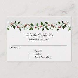 December Vakantie Trouwen RSVP Reactie Kaart