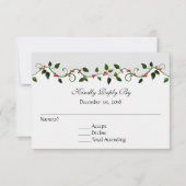 December Vakantie Trouwen RSVP Reactie Kaart (Voorkant)