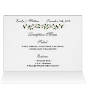 December Vakantie Trouwmenu en Tafelnummer (Binnen Horizontaal (Boven))