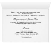 December Vakantie Trouwmenu en Tafelnummer (Binnen Horizontaal (Onder))