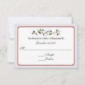 December Vakantie Trouwreactie RSVP (Voorkant)