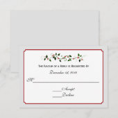 December Vakantie Trouwreactie RSVP (Voorkant / Achterkant)