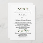 December Vakantie Winter bruiloft formele uitnodig Kaart (Voorkant / Achterkant)