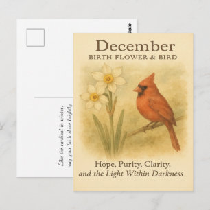 December Verjaardag Christelijke Kardinaal Bijbelv Briefkaart