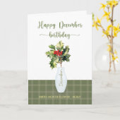 December Verjaardag Holly Geboorte Maand Bloem Vio Kaart (Gele Bloem)