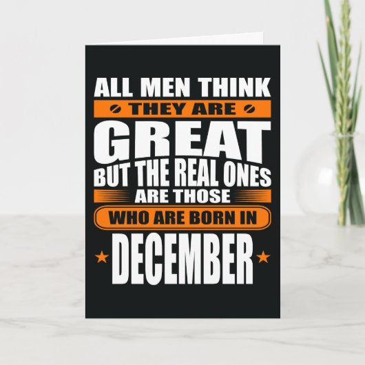 December verjaardag (Jouw tekst toevoegen) Kaart (Voorkant)