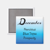 December Verjaardag Magneet (Voorkant / Achterkant)