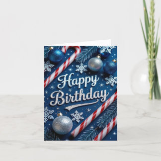 December Verjaardagskaart, Kerstkaart Bedankkaart