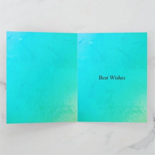 December - verjaardagssteen Turquoise Greeting Kaart (Binnen)