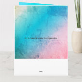 December - verjaardagssteen Turquoise Greeting Kaart (Achterkant)