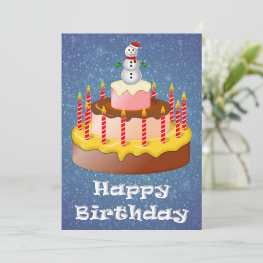 December - vogeldagkaart (Staand voorkant)